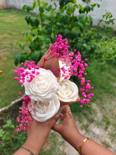Flower wax bouquets