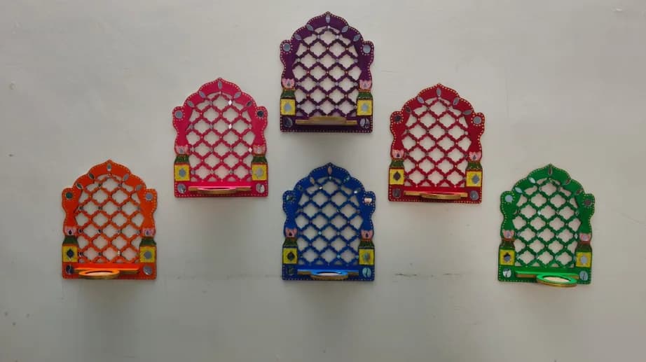 Handmade Rajasthani Jharokha Tealight Holders