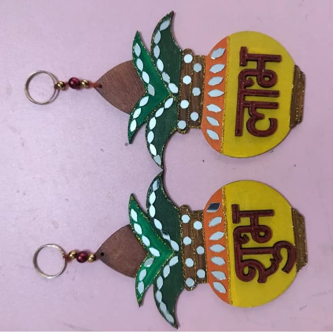 Handmade Shubh Labh Decorative Keychains