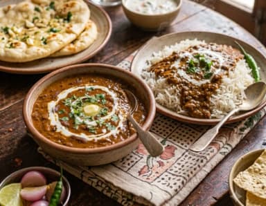 Dal Makhani and Rice