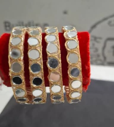 Mirror Work Fabric Bangles