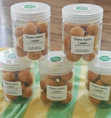 Desi Ghee Chana Sattu Ladoos
